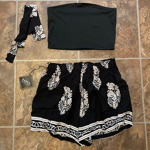 Paisley Two Piece Set with Belt